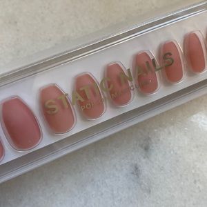 NEW Static Nails Press On Nails — Matte Rose coffin